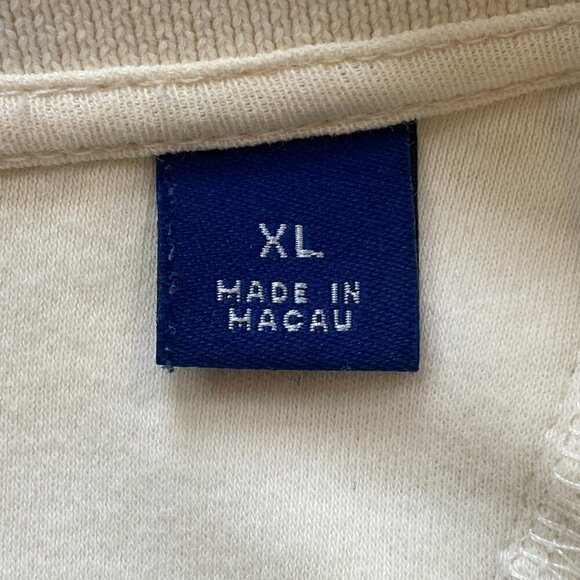 Men's Callaway Golf Sport Long Sleeve Polo Shirt Cream XL #345E - Picture 8 of 10